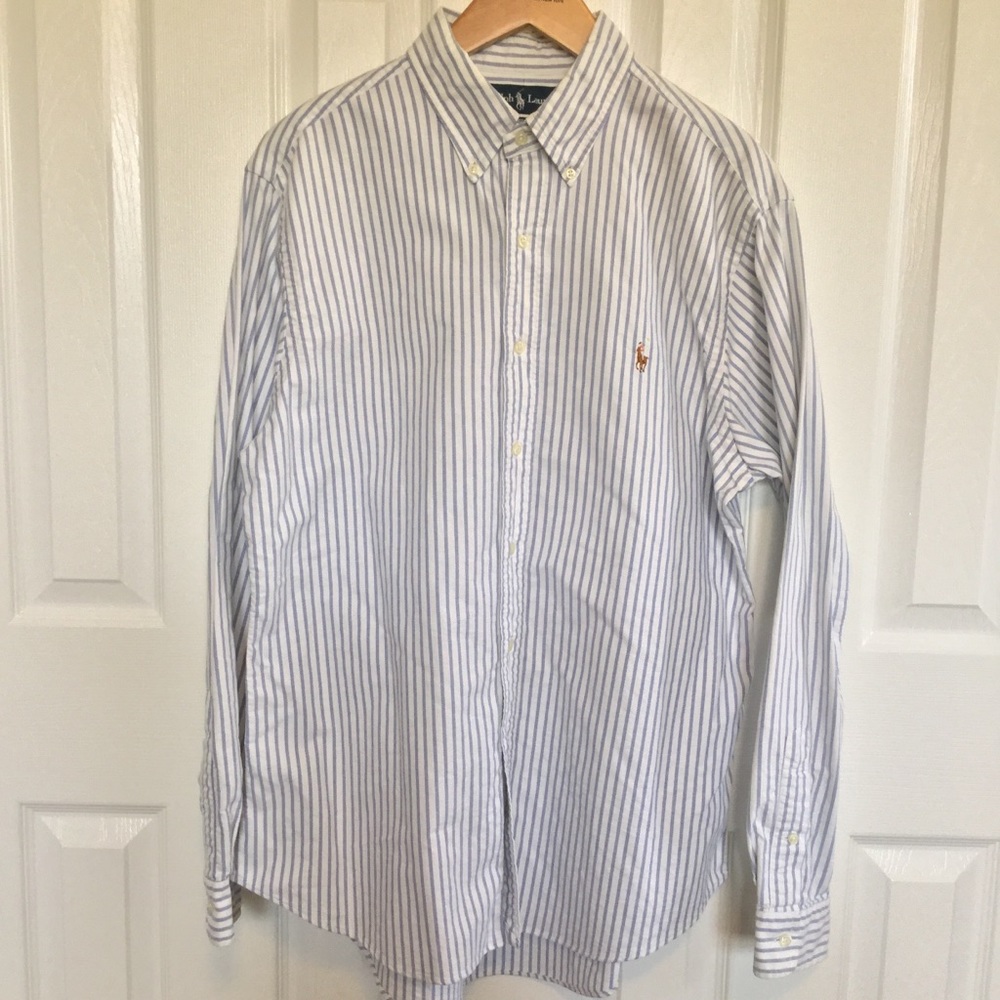 Ralph Lauren Striped Button Down sz Large